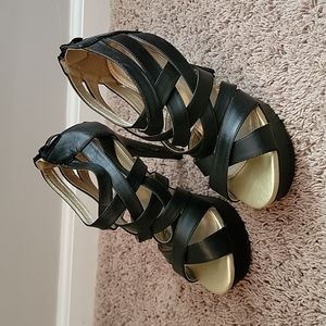 Ollio gladiator Heels Black size 9